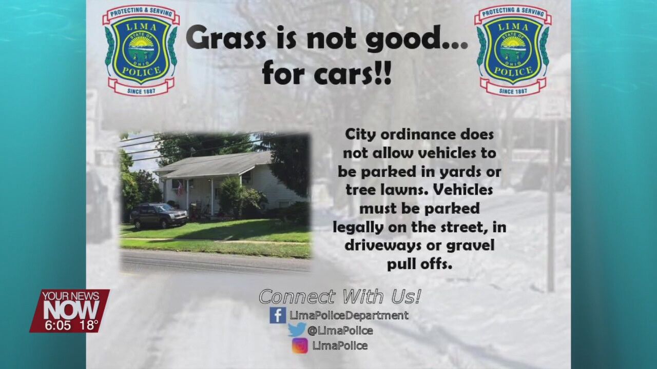 Lima Police asking residents to follow parking ordinances within the city